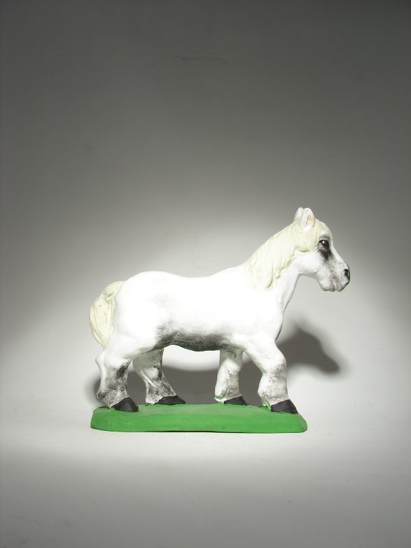 Cheval de Camargue pour santons de 9 cm