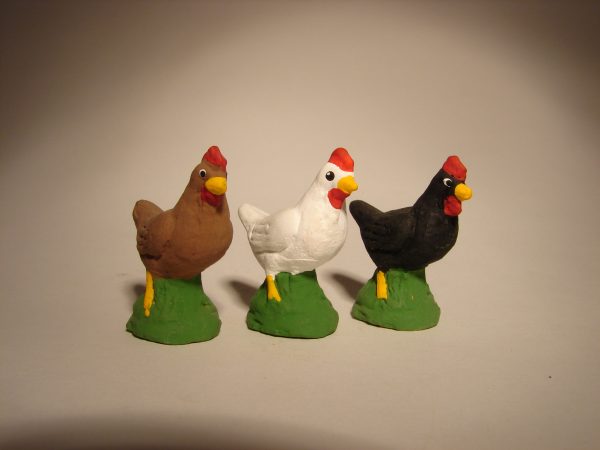 Poule Blanche 9 cm