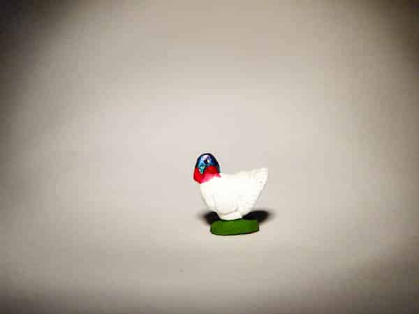 Dindon Blanc pour santons de 4 cm