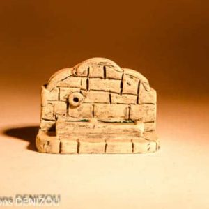 Mini Fontaine-Lavoir en Plâtre pour santons puces (2cm)