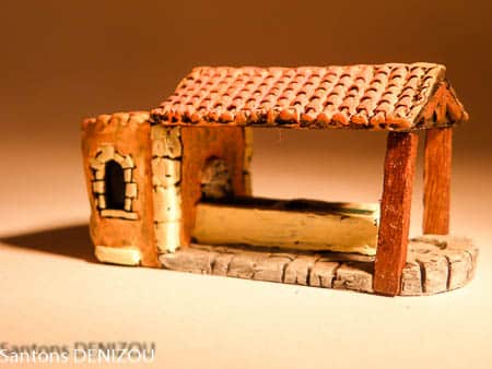 Mini Lavoir en Plâtre pour santons puces (2cm)