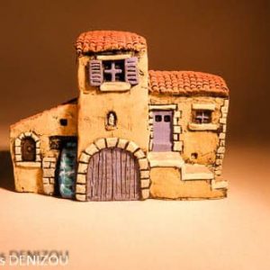 Mini Moulin à eau en Plâtre pour santons puces (2 cm)
