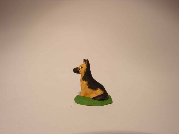 Chien Assis pour santons de 4 cm