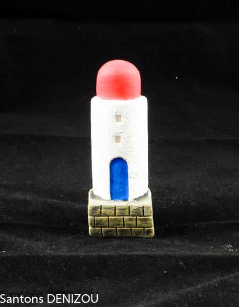 Phare Rouge pour puces en plâtre