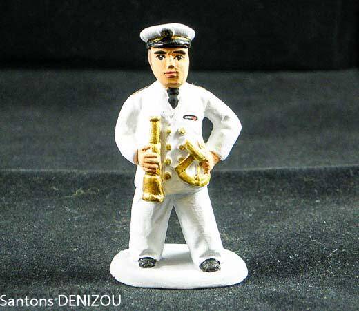 Marin officier Blanc 7 cm