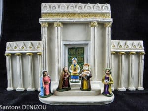 Creche Blanche et temple large 7cm