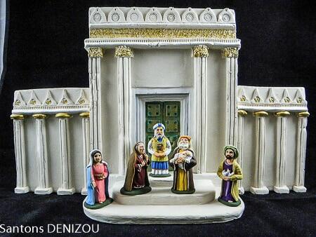 Creche Blanche et temple large 7cm
