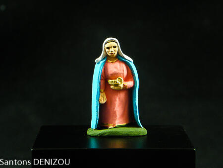 Marie debout de 4cm pour crèche blanche