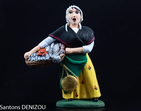Santon de poissonnière de 9cm