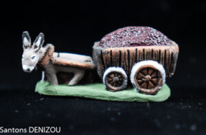 Charrette de raisin pour santon puce de 2cm
