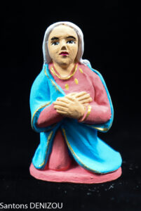 Santon de Marie à l'Annonciation en 7cm
