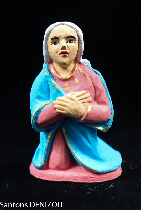 Santon de Marie à l'Annonciation en 7cm